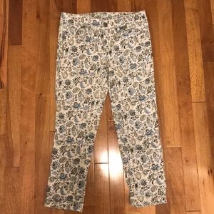 Ann Taylor Loft cropped pattern jeans